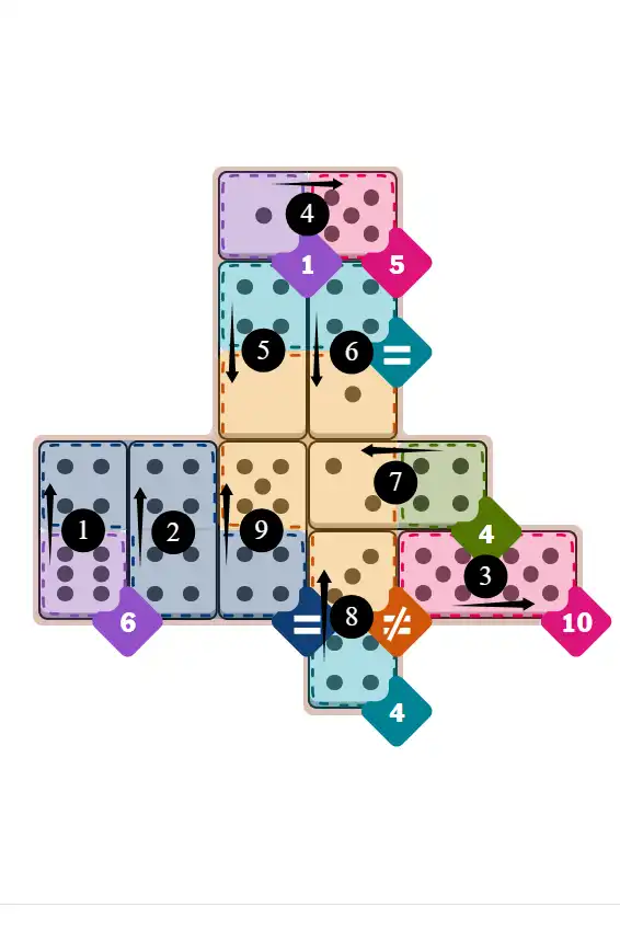 NYT Pips November 9, 2025 medium puzzle full solution grid with completed hints