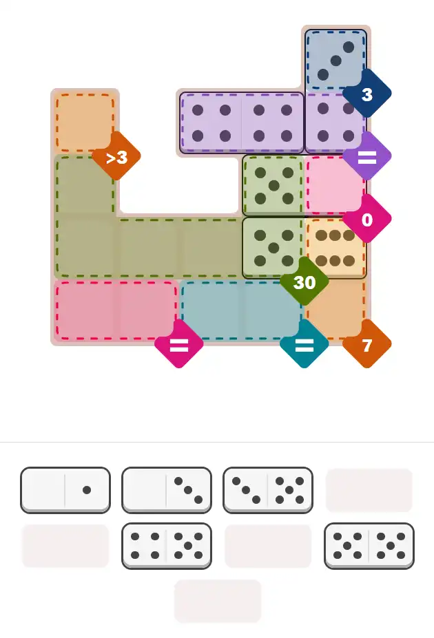 Pips hint for December 10, 2025 – medium level puzzle grid highlighting important moves and hints