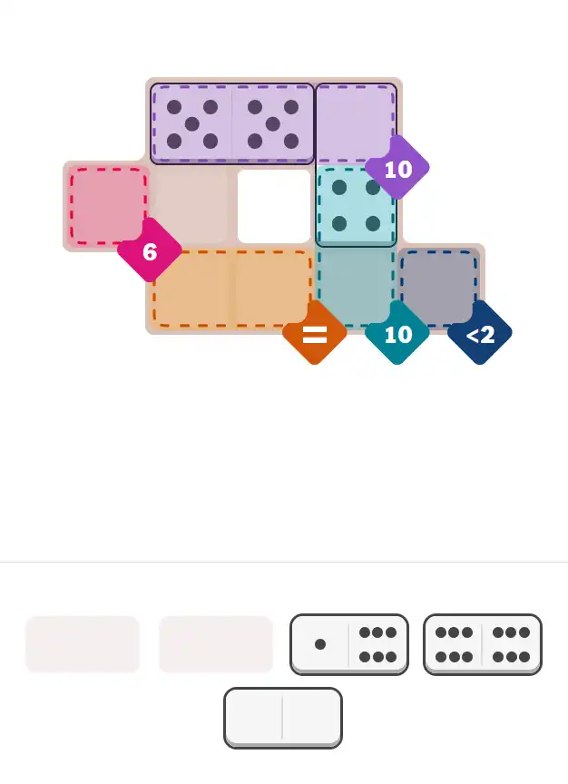 Pips hint for December 12, 2025 – easy level puzzle grid showing key first steps and strategy