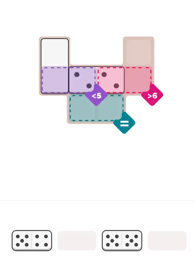 Pips hint for December 15, 2025 – easy level puzzle grid showing key first steps and strategy