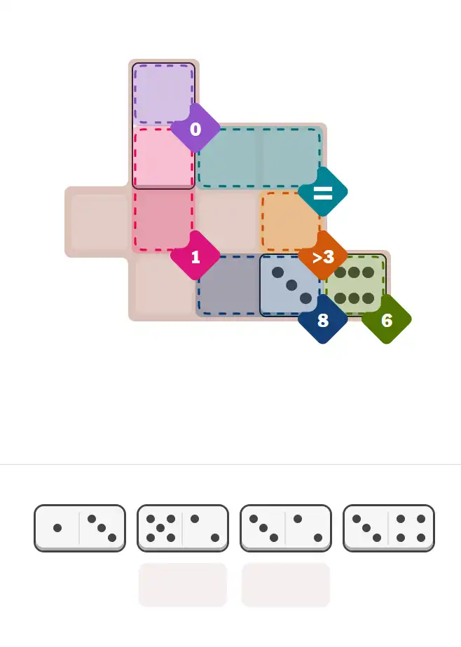 Pips hint for December 16, 2025 – easy level puzzle grid showing key first steps and strategy