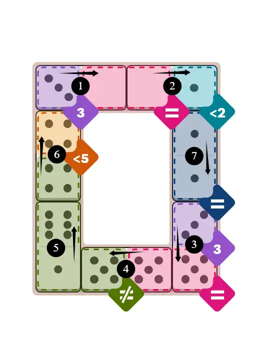 NYT Pips December 16, 2025 medium puzzle full solution grid with completed hints