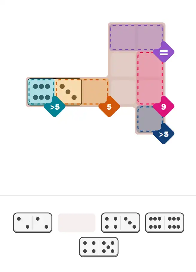 Pips hint for December 18, 2025 – easy level puzzle grid showing key first steps and strategy
