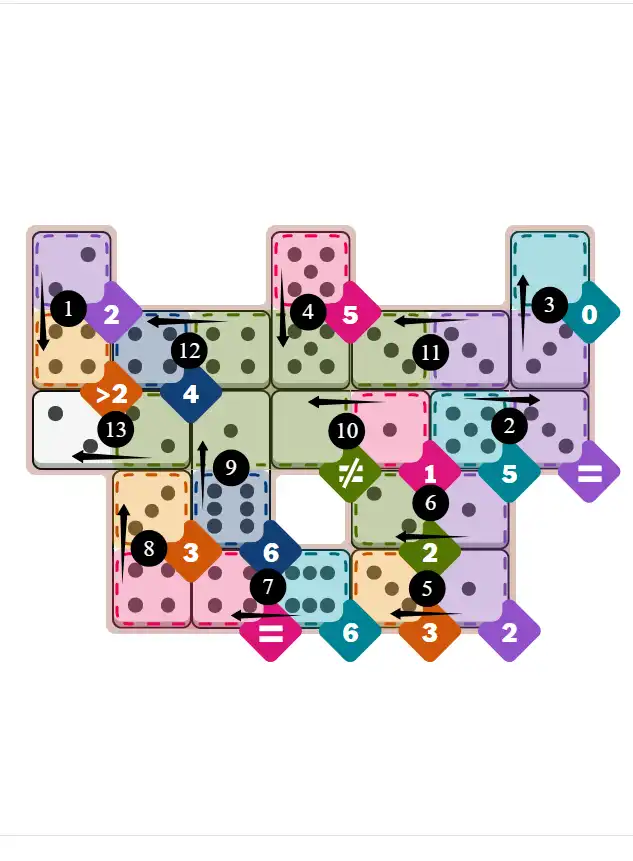 NYT Pips December 18, 2025 hard puzzle full solution grid showing final answer with hints