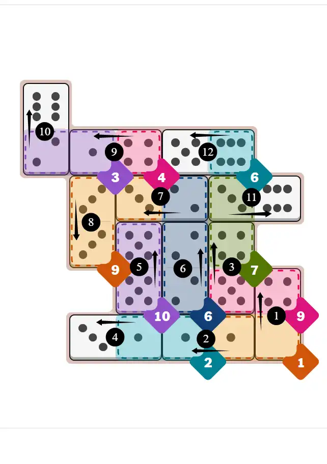 NYT Pips December 19, 2025 hard puzzle full solution grid showing final answer with hints