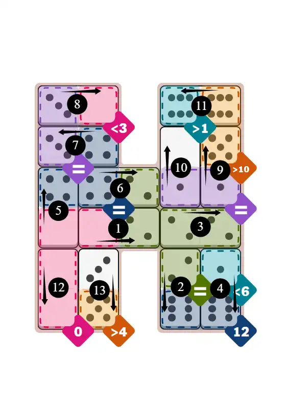 NYT Pips December 2, 2025 hard puzzle full solution grid showing final answer with hints