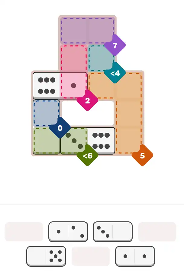 Pips hint for December 20, 2025 – medium level puzzle grid highlighting important moves and hints