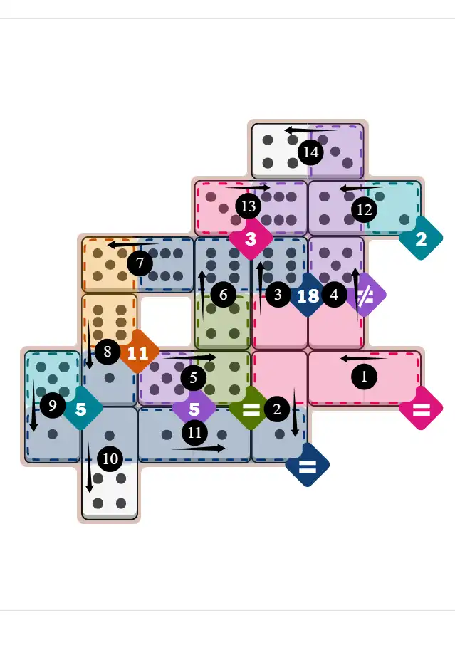 NYT Pips December 21, 2025 hard puzzle full solution grid showing final answer with hints