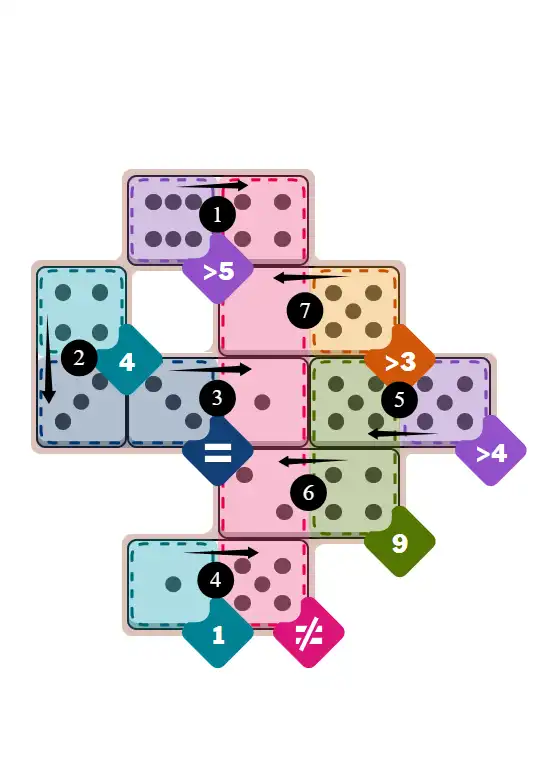 NYT Pips December 22, 2025 medium puzzle full solution grid with completed hints