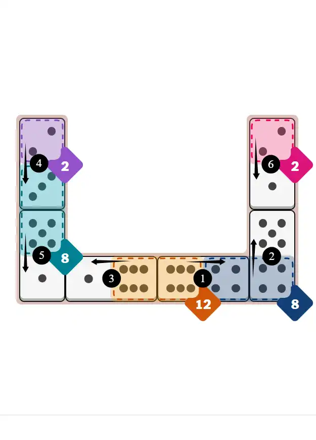 NYT Pips December 23, 2025 easy puzzle full solution grid with all hints completed