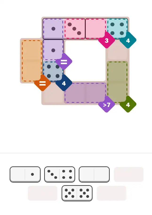 Pips hint for December 24, 2025 – medium level puzzle grid highlighting important moves and hints