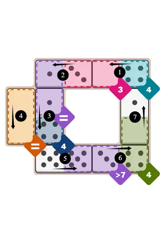 NYT Pips December 24, 2025 medium puzzle full solution grid with completed hints