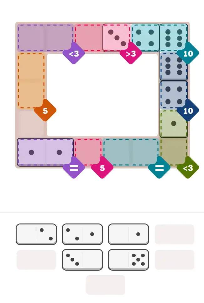 Pips hint for December 25, 2025 – medium level puzzle grid highlighting important moves and hints
