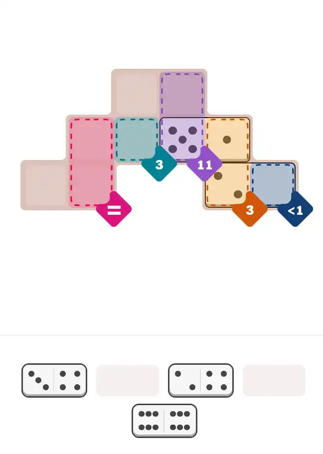 Pips hint for December 26, 2025 – easy level puzzle grid showing key first steps and strategy