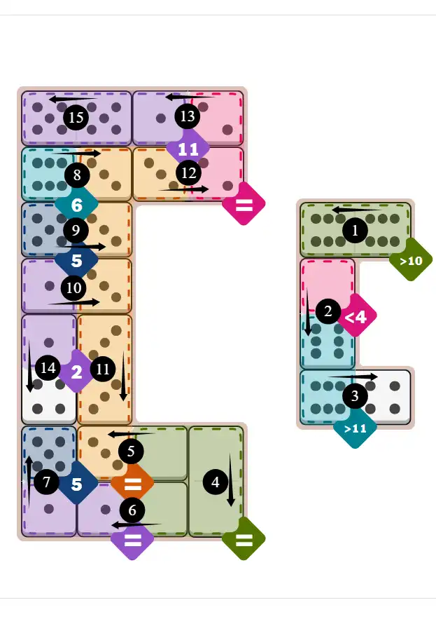 NYT Pips December 26, 2025 hard puzzle full solution grid showing final answer with hints