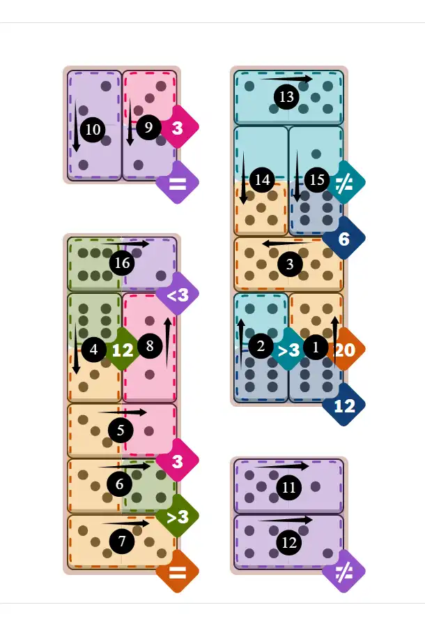 NYT Pips December 29, 2025 hard puzzle full solution grid showing final answer with hints