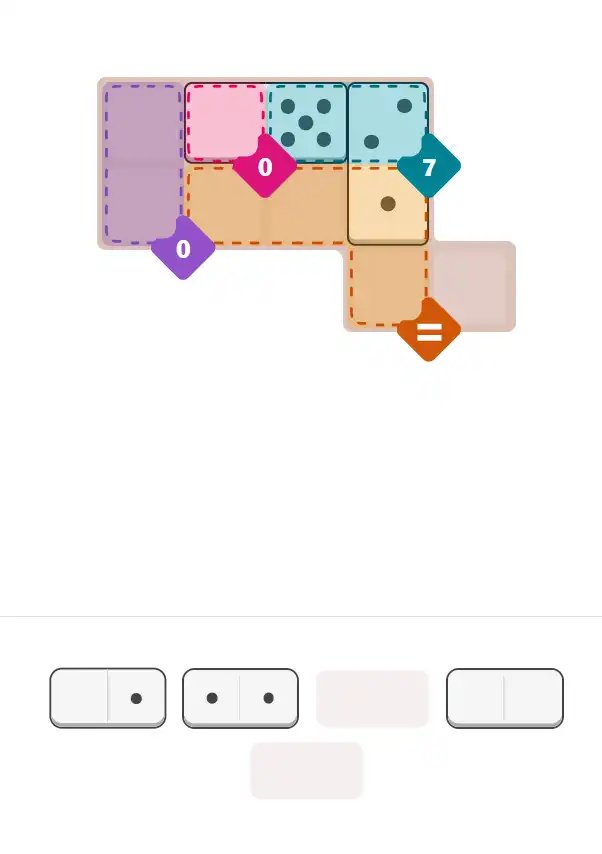 Pips hint for December 3, 2025 – easy level puzzle grid showing key first steps and strategy