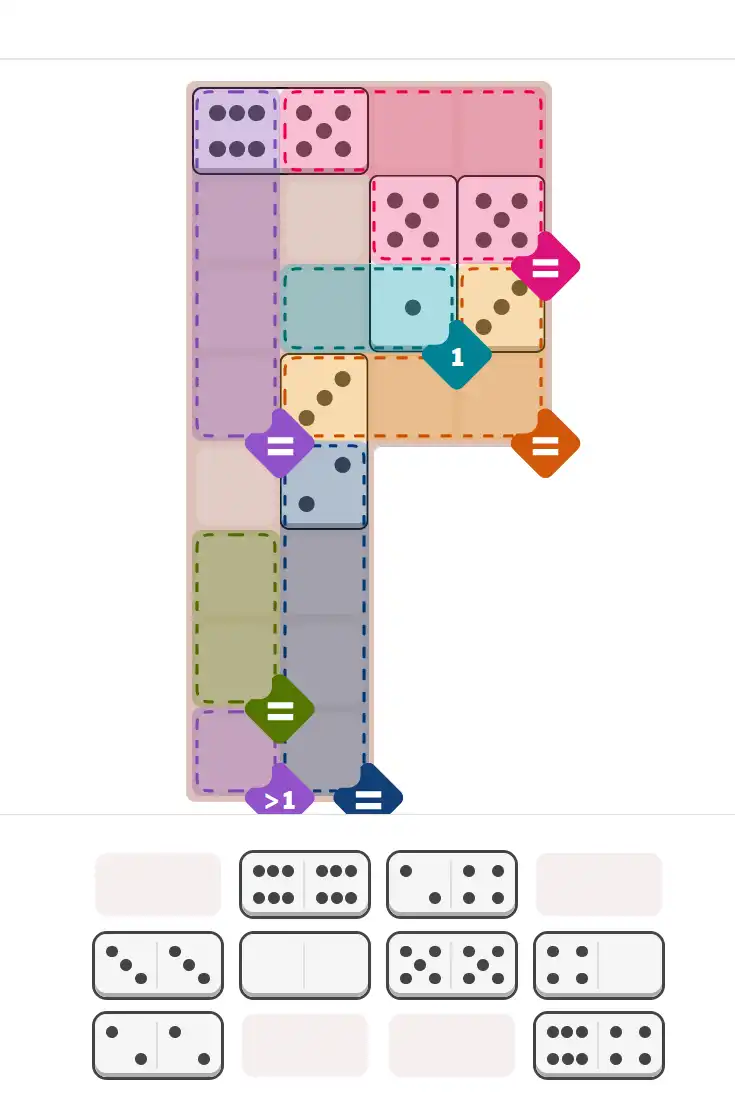 Pips hint for December 30, 2025 – hard level puzzle grid with critical first placements and strategy