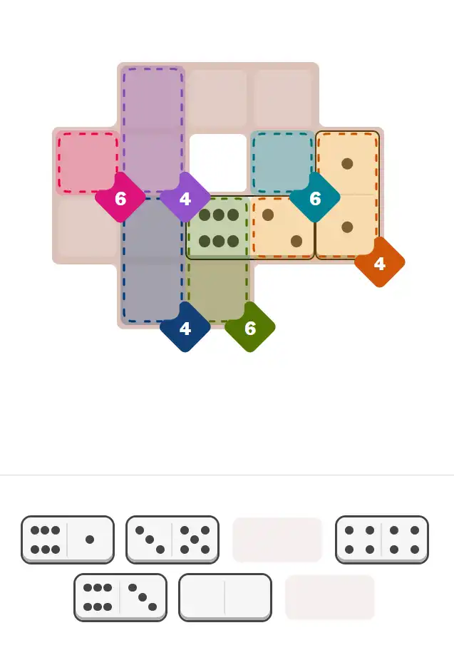 Pips hint for December 30, 2025 – medium level puzzle grid highlighting important moves and hints