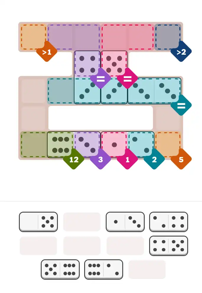 Pips hint for December 31, 2025 – hard level puzzle grid with critical first placements and strategy