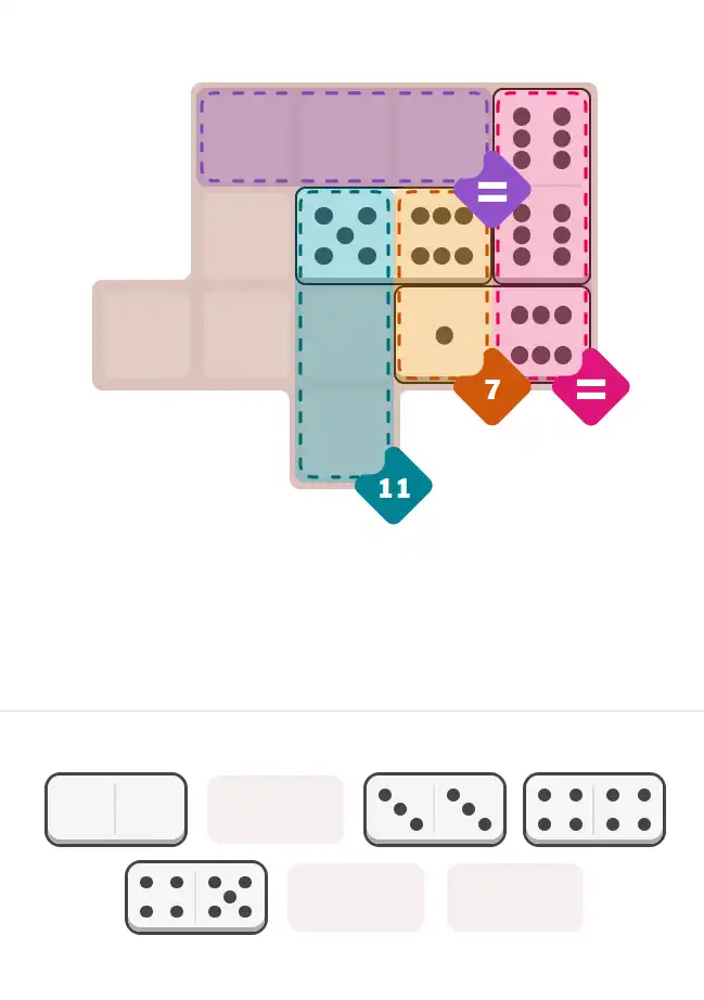 Pips hint for December 31, 2025 – medium level puzzle grid highlighting important moves and hints