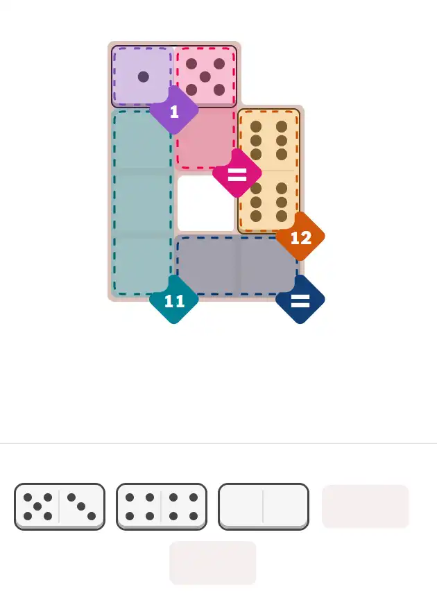 Pips hint for December 4, 2025 – easy level puzzle grid showing key first steps and strategy