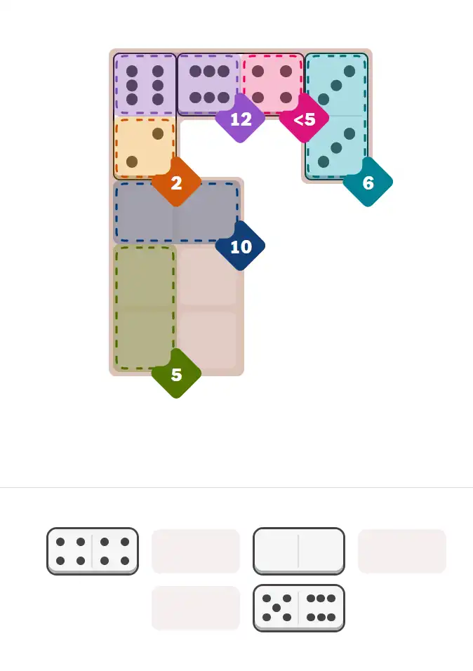 Pips hint for December 6, 2025 – easy level puzzle grid showing key first steps and strategy