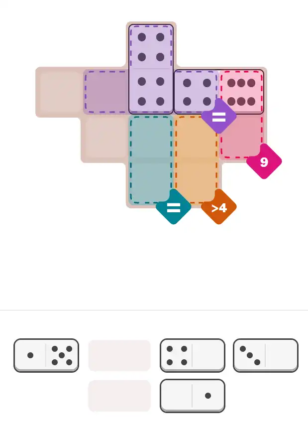 Pips hint for December 7, 2025 – easy level puzzle grid showing key first steps and strategy