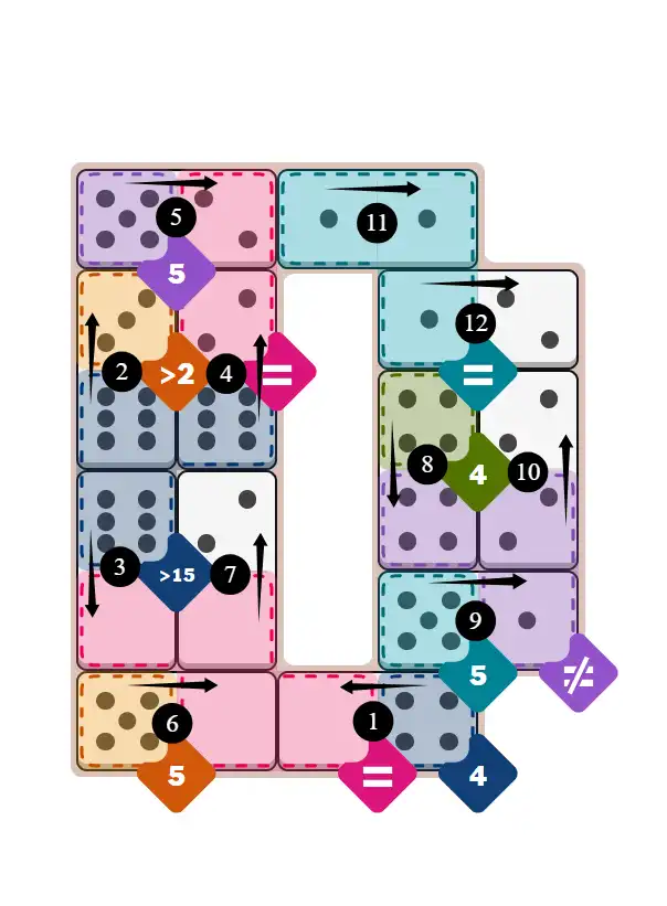 NYT Pips December 7, 2025 hard puzzle full solution grid showing final answer with hints