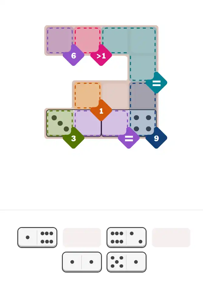 Pips hint for January 10, 2026 – easy level puzzle grid showing key first steps and strategy