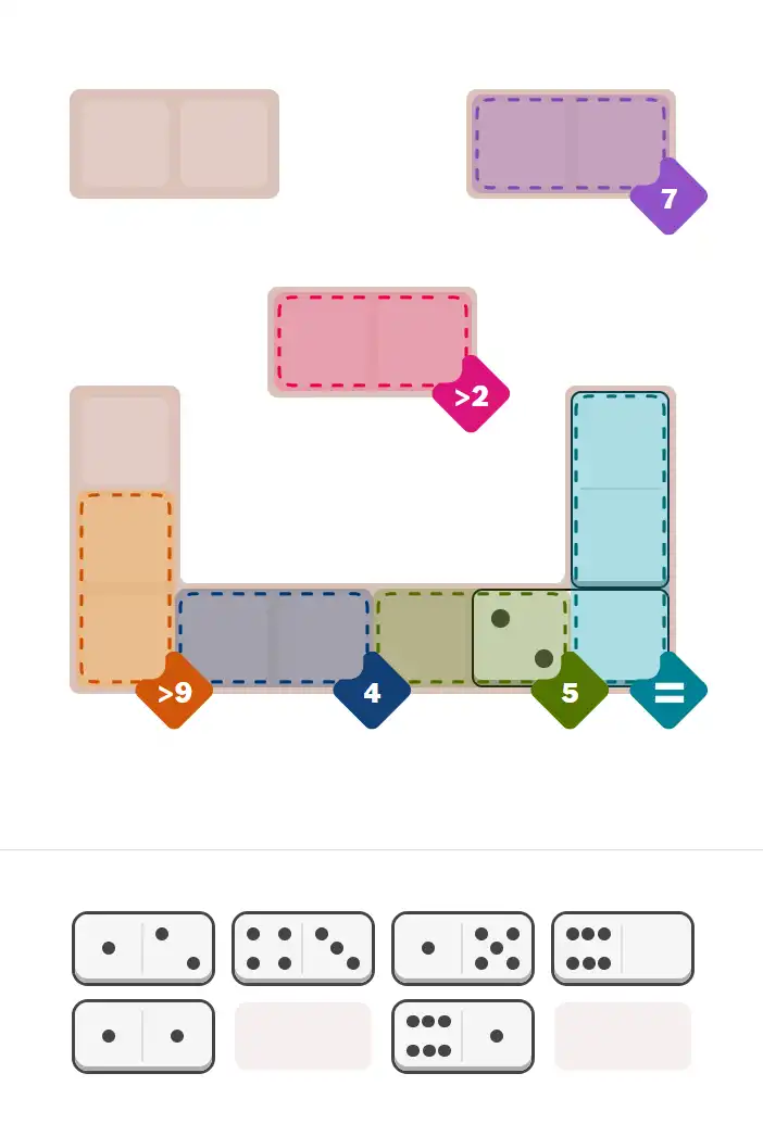 Pips hint for January 10, 2026 – medium level puzzle grid highlighting important moves and hints