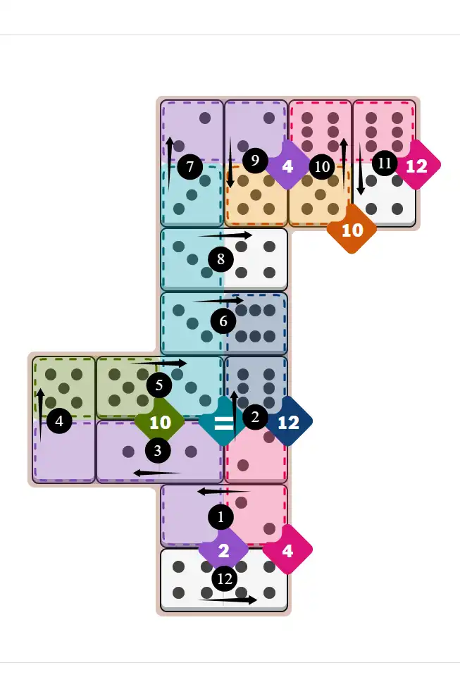 NYT Pips January 12, 2026 hard puzzle full solution grid showing final answer with hints