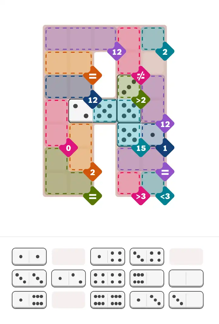 Pips hint for January 14, 2026 – hard level puzzle grid with critical first placements and strategy