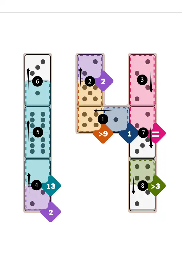 NYT Pips January 14, 2026 medium puzzle full solution grid with completed hints