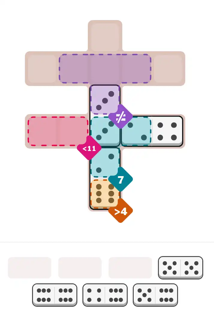 Pips hint for January 16, 2026 – medium level puzzle grid highlighting important moves and hints