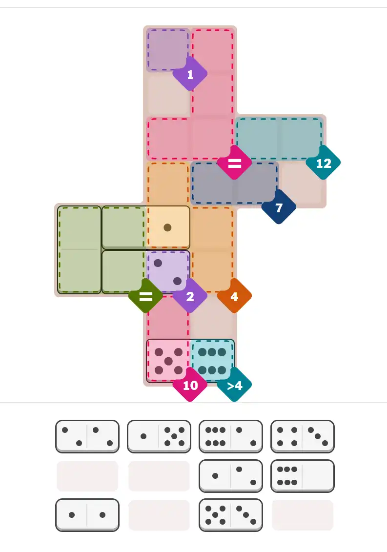 Pips hint for January 19, 2026 – hard level puzzle grid with critical first placements and strategy