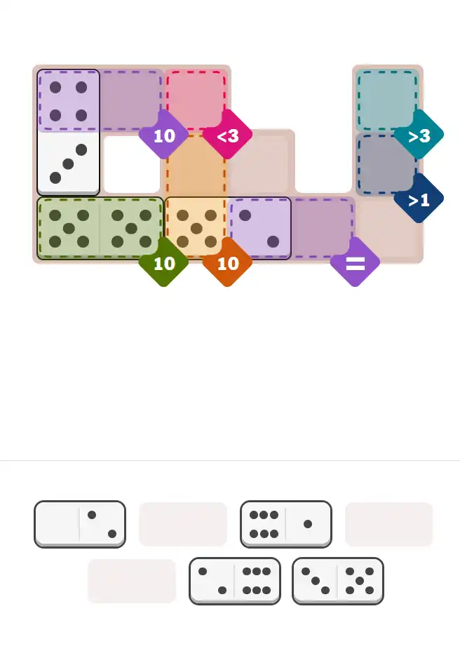 Pips hint for January 20, 2026 – medium level puzzle grid highlighting important moves and hints