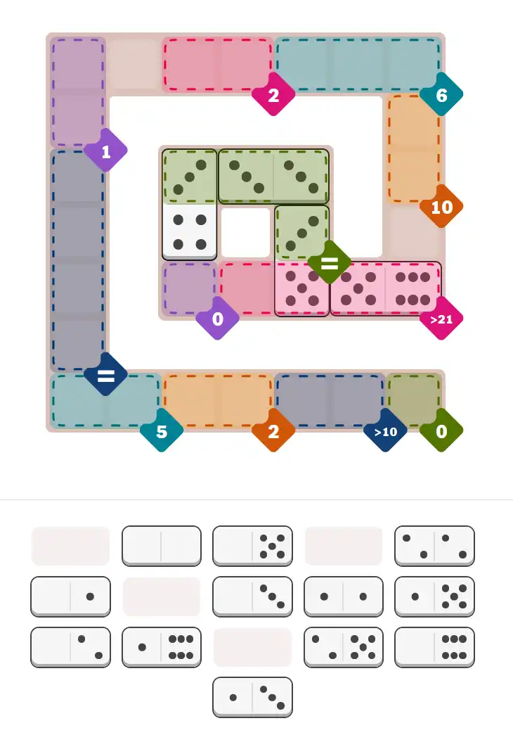 Pips hint for January 24, 2026 – hard level puzzle grid with critical first placements and strategy