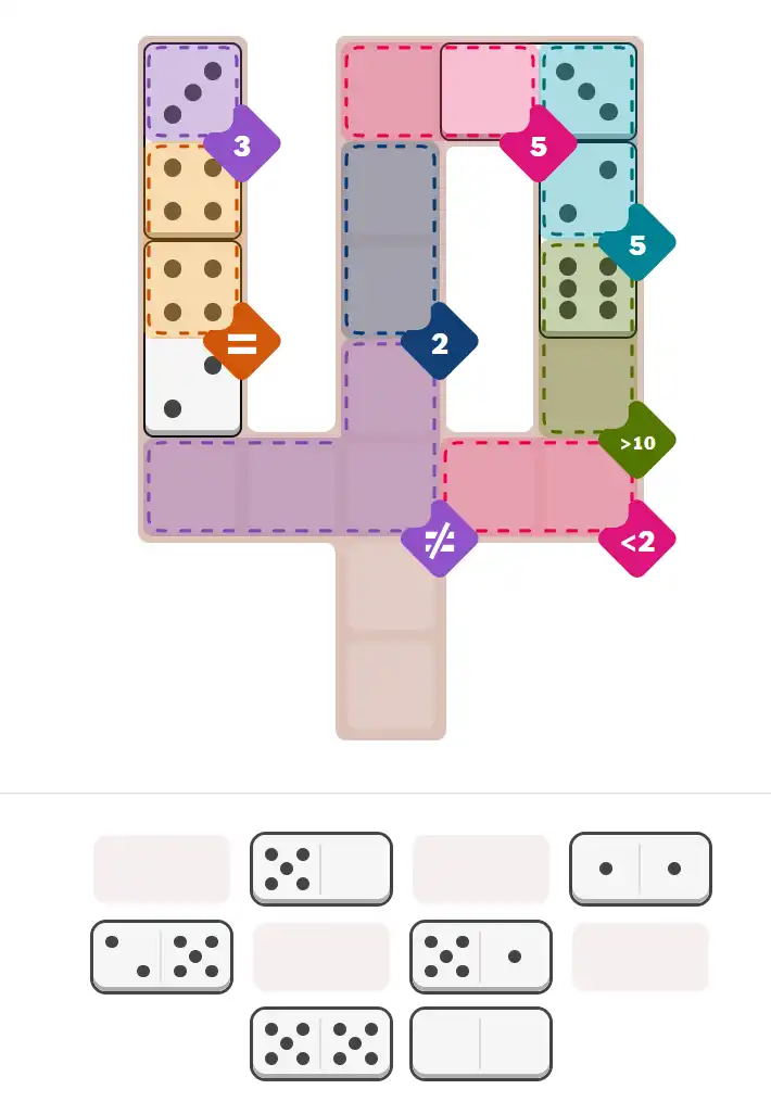 Pips hint for January 28, 2026 – hard level puzzle grid with critical first placements and strategy