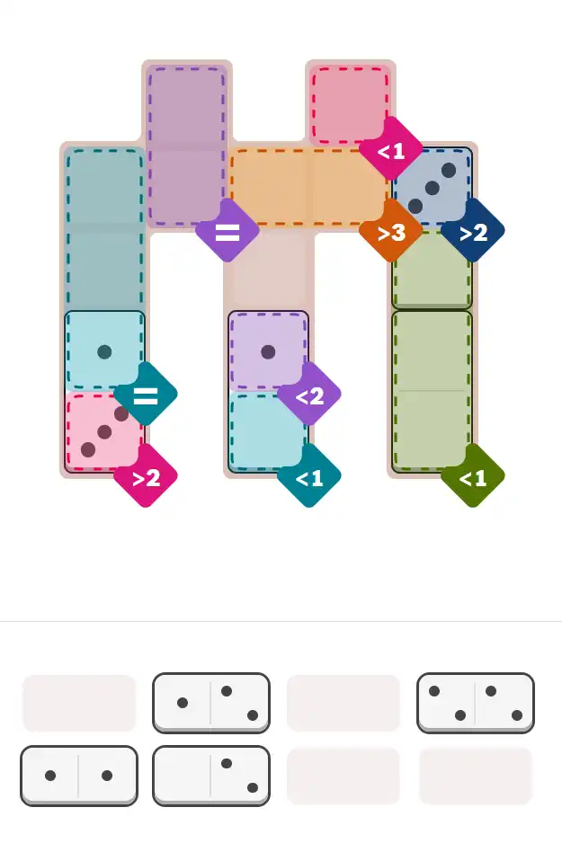 Pips hint for January 4, 2026 – medium level puzzle grid highlighting important moves and hints