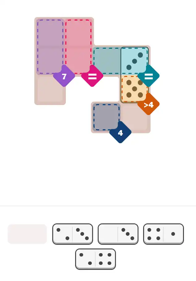 Pips hint for January 7, 2026 – easy level puzzle grid showing key first steps and strategy