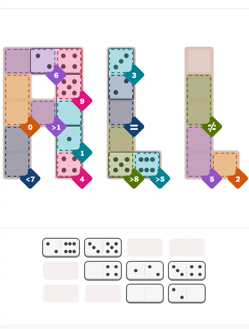 Pips hint for January 7, 2026 – hard level puzzle grid with critical first placements and strategy