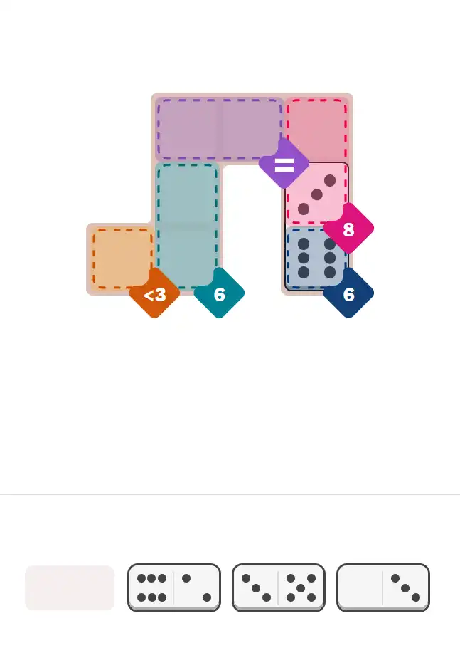 Pips hint for January 8, 2026 – easy level puzzle grid showing key first steps and strategy