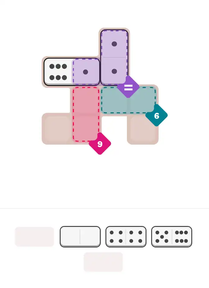 Pips hint for February 16, 2026 – easy level puzzle grid showing key first steps and strategy