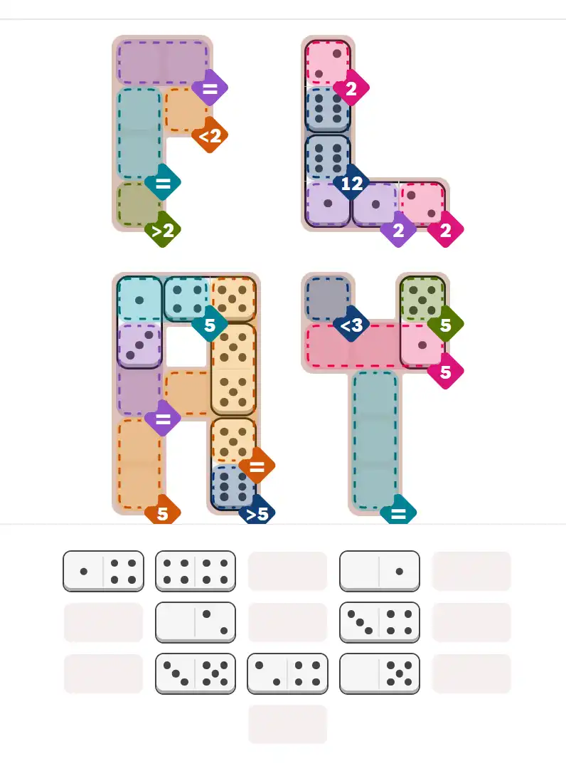 Pips hint for February 18, 2026 – hard level puzzle grid with critical first placements and strategy