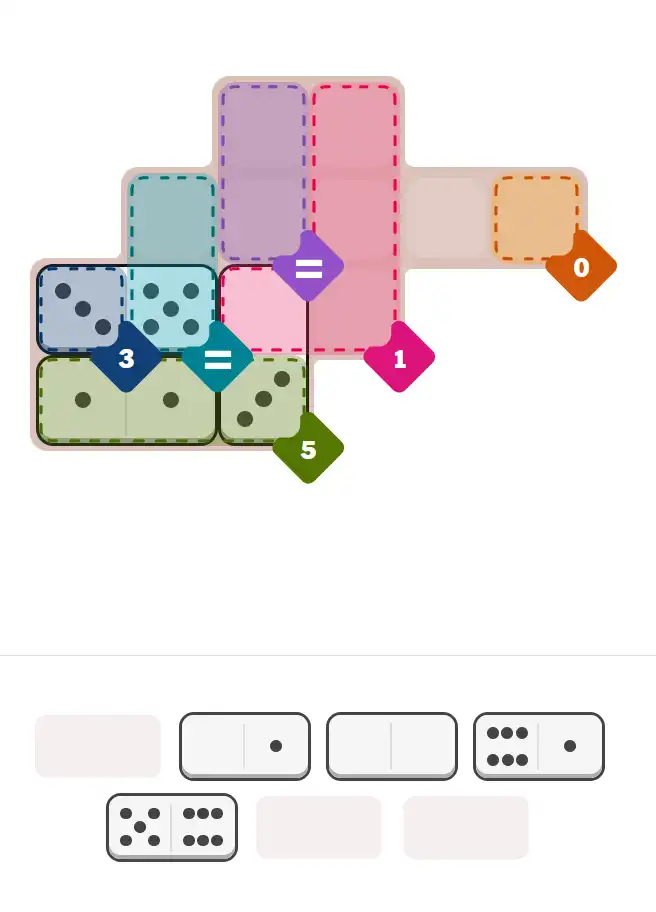 Pips hint for February 19, 2026 – medium level puzzle grid highlighting important moves and hints