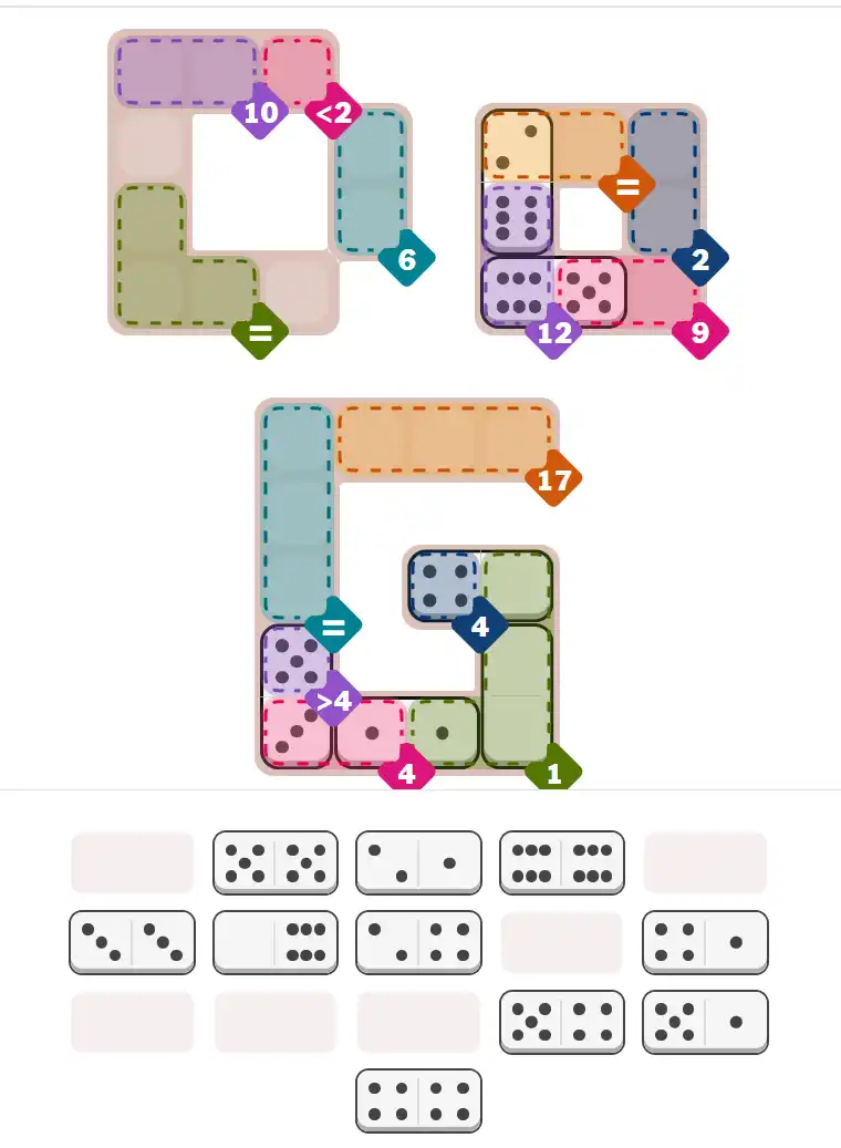 Pips hint for February 26, 2026 – hard level puzzle grid with critical first placements and strategy