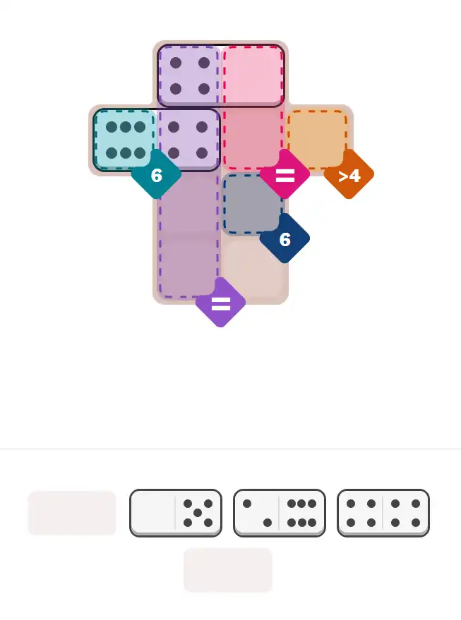 Pips hint for February 28, 2026 – easy level puzzle grid showing key first steps and strategy