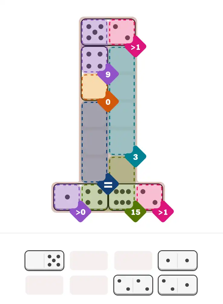 Pips hint for February 28, 2026 – medium level puzzle grid highlighting important moves and hints