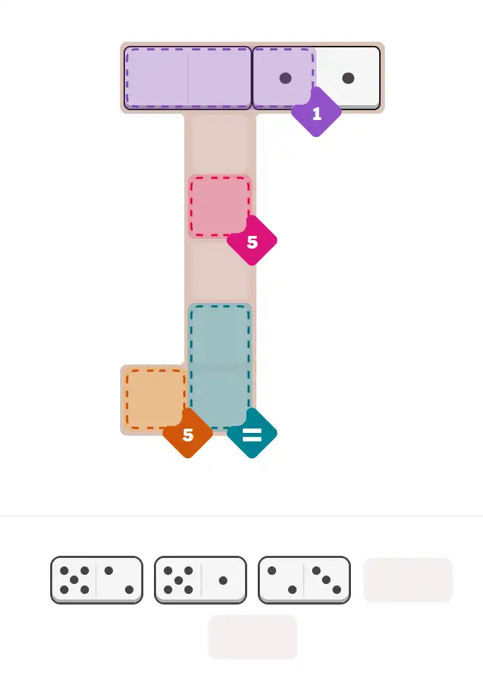 Pips hint for February 4, 2026 – easy level puzzle grid showing key first steps and strategy